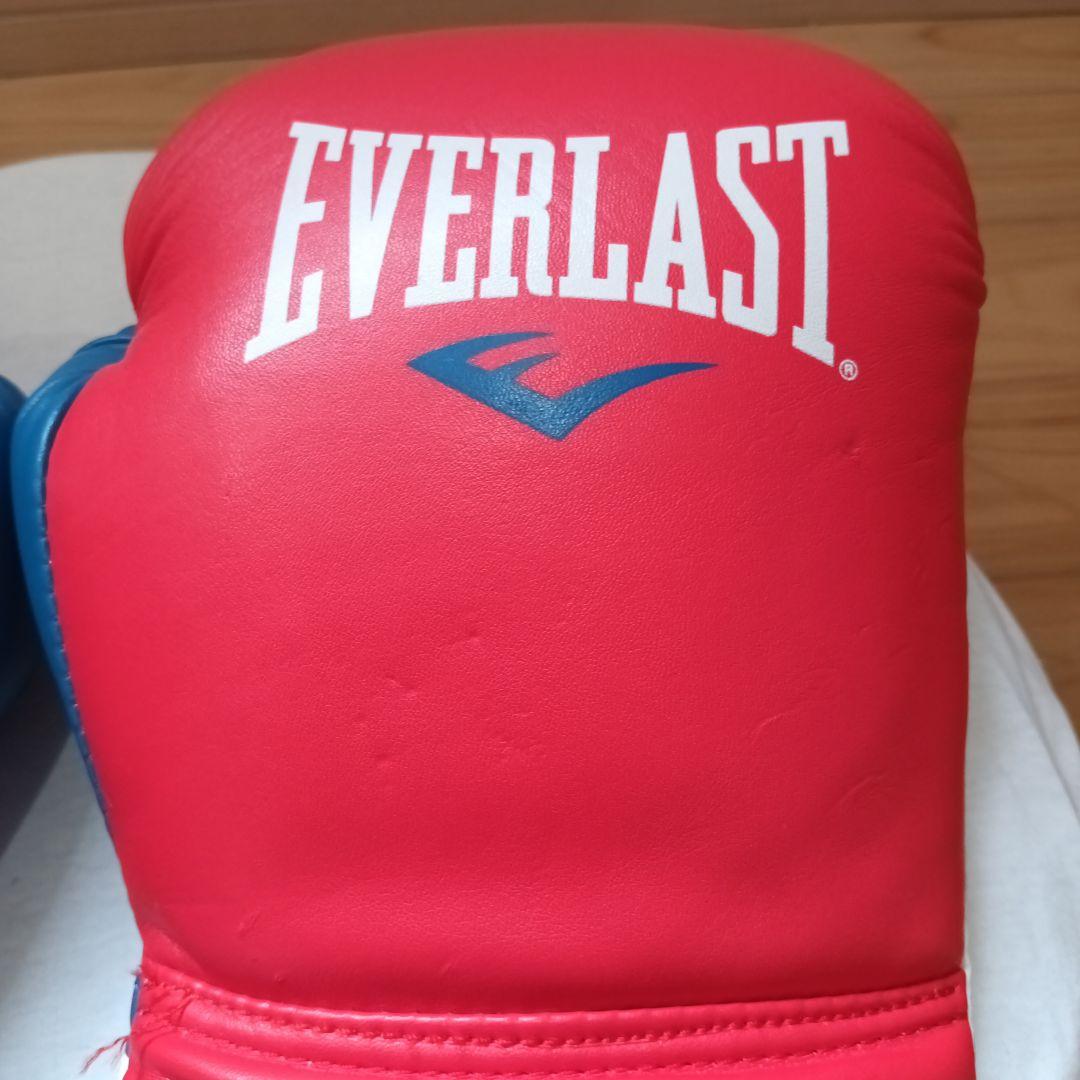 EVERLAST POWERLOCK ボクシンググローブ 赤/青　14oz