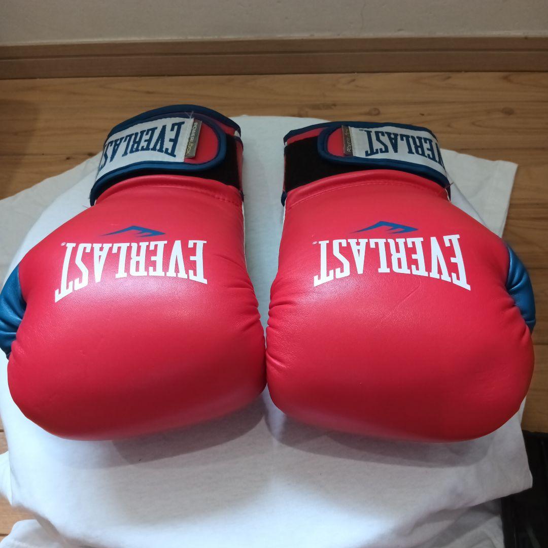 EVERLAST POWERLOCK ボクシンググローブ 赤/青　14oz