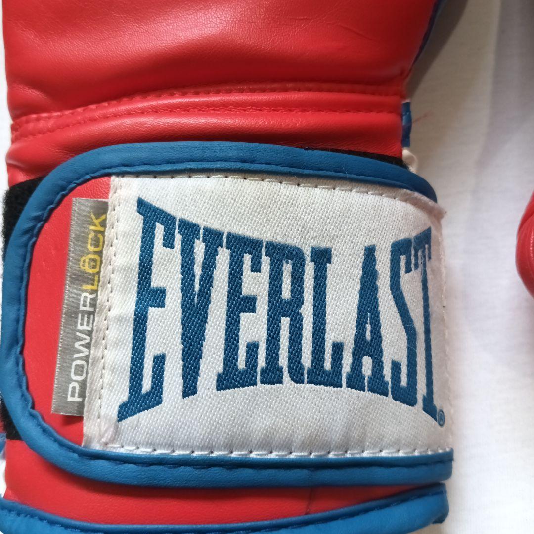 EVERLAST POWERLOCK ボクシンググローブ 赤/青　14oz