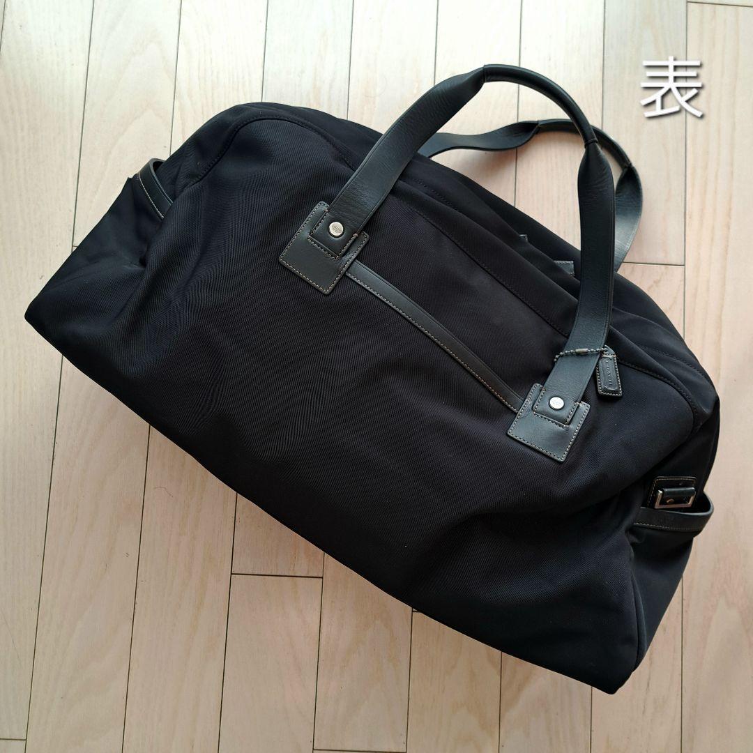 COACH 大容量 黒のボストンバッグ 旅行用バッグ