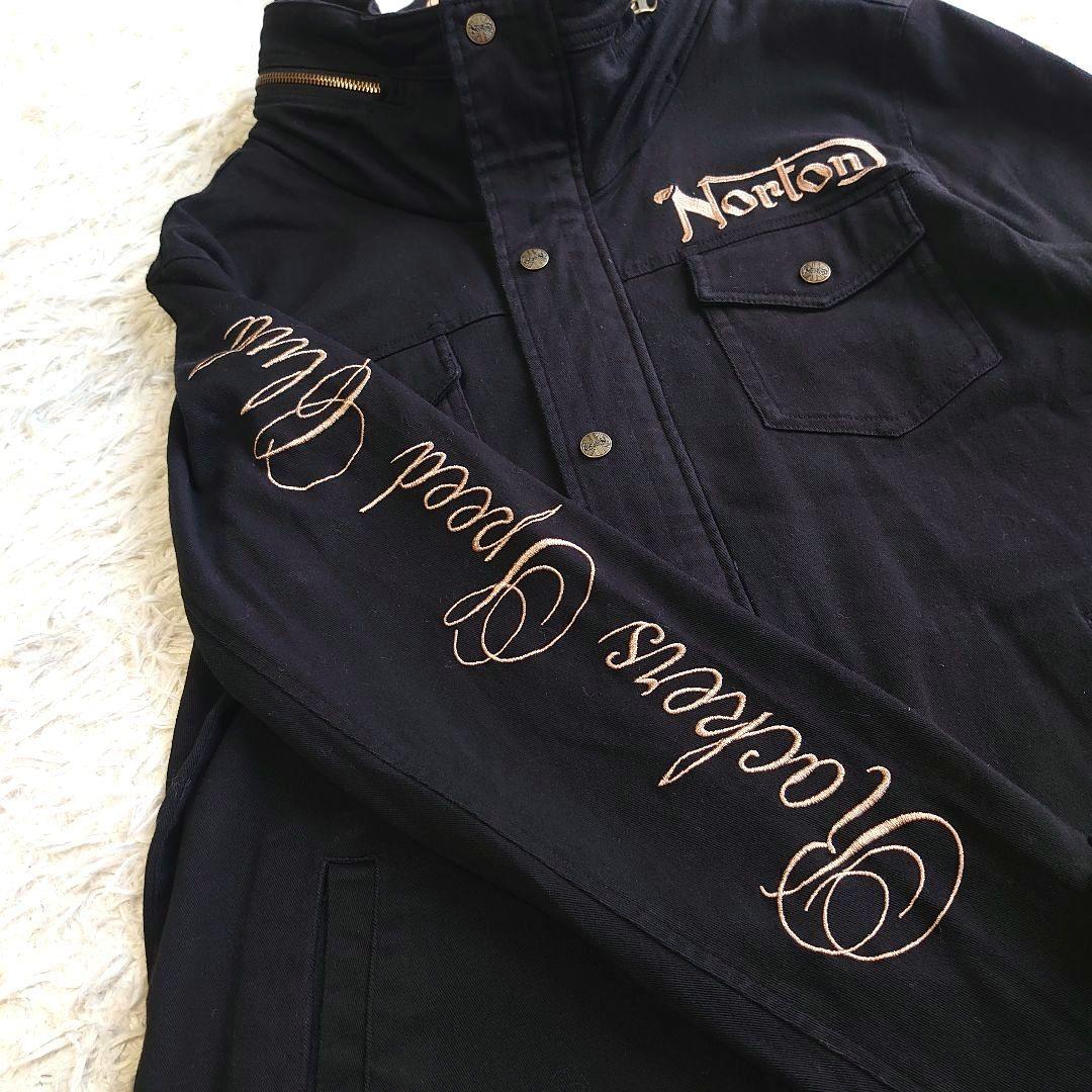 Norton ノートン ロゴ刺繍 ボリュームネック ジャケット L