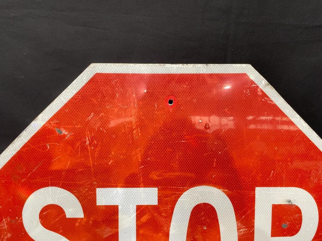 Vintage　ロードサイン　STOP　USA　看板　道路標識　反射加工