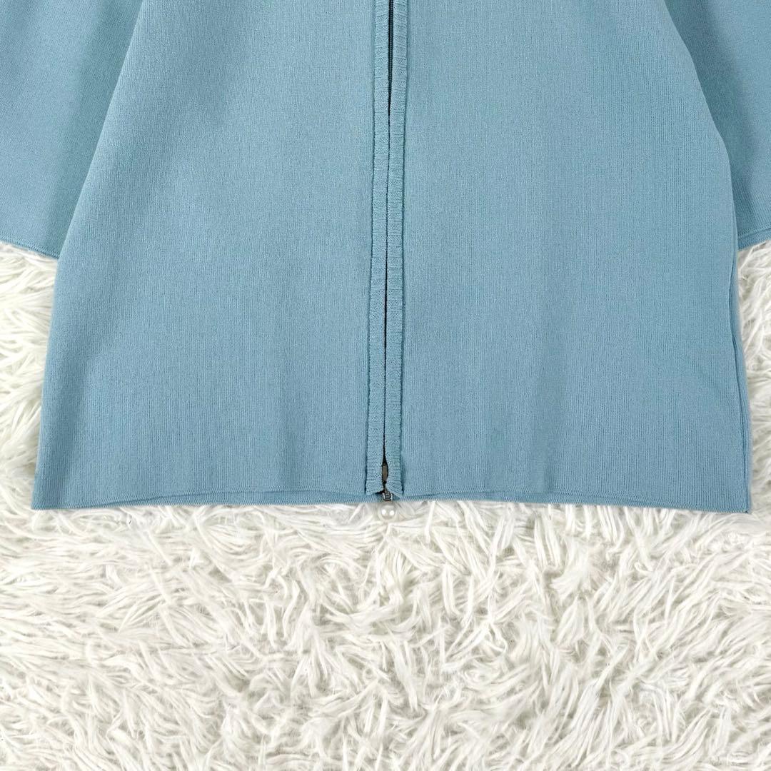 24モデル完売品✨ Rene カーディガン ジップアップ ピークス パール 34