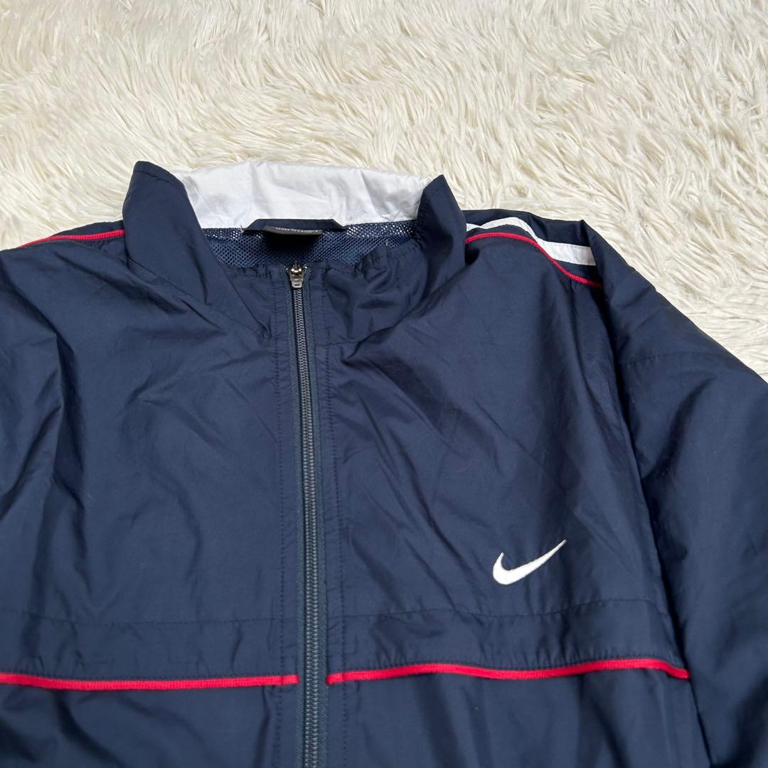 NIKE ナイキ　90s ナイロントラックジャケット　セットアップ　紺色　XL