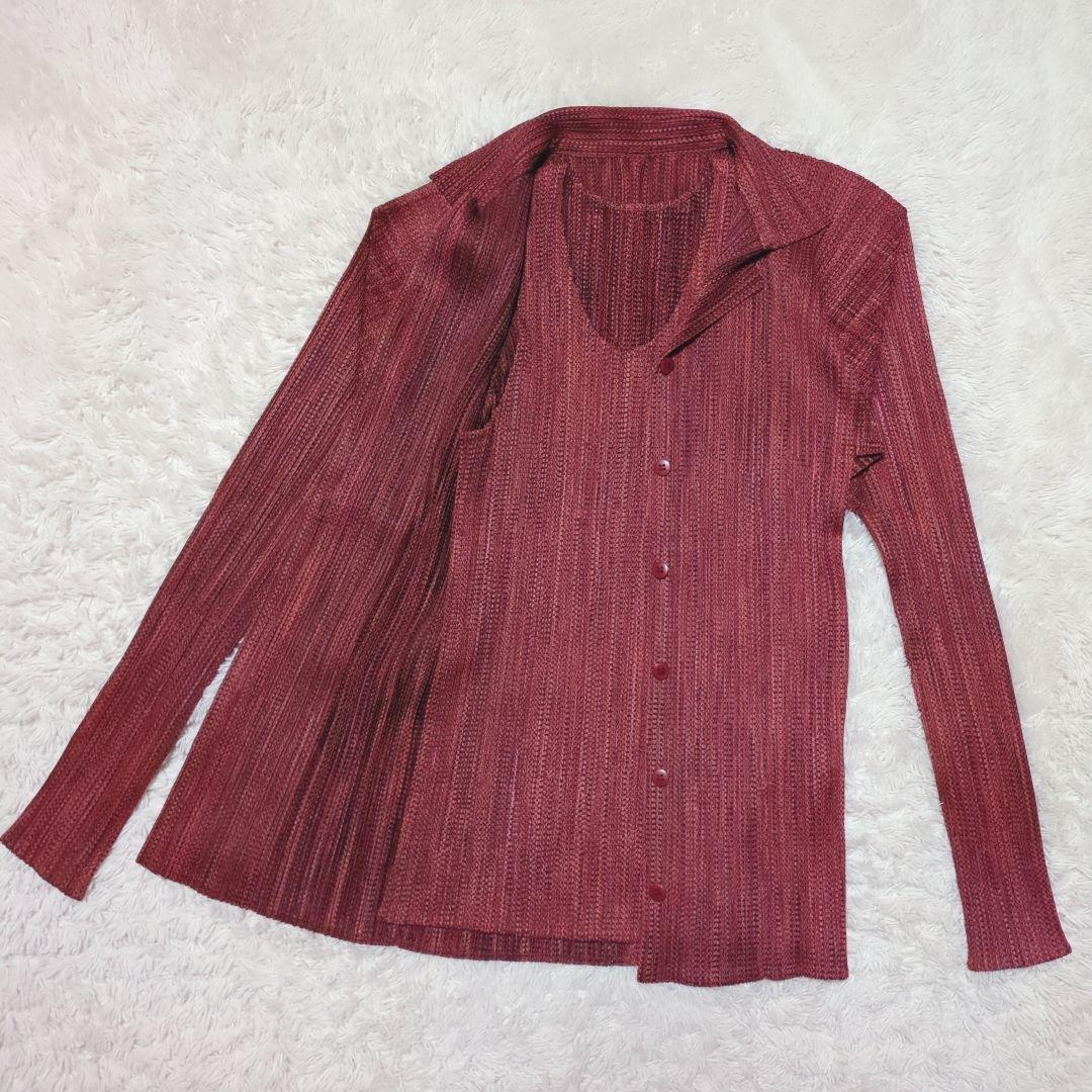 美品！PLEATS PLEASE　カーディガン/カットソー2点セット　サイズ4
