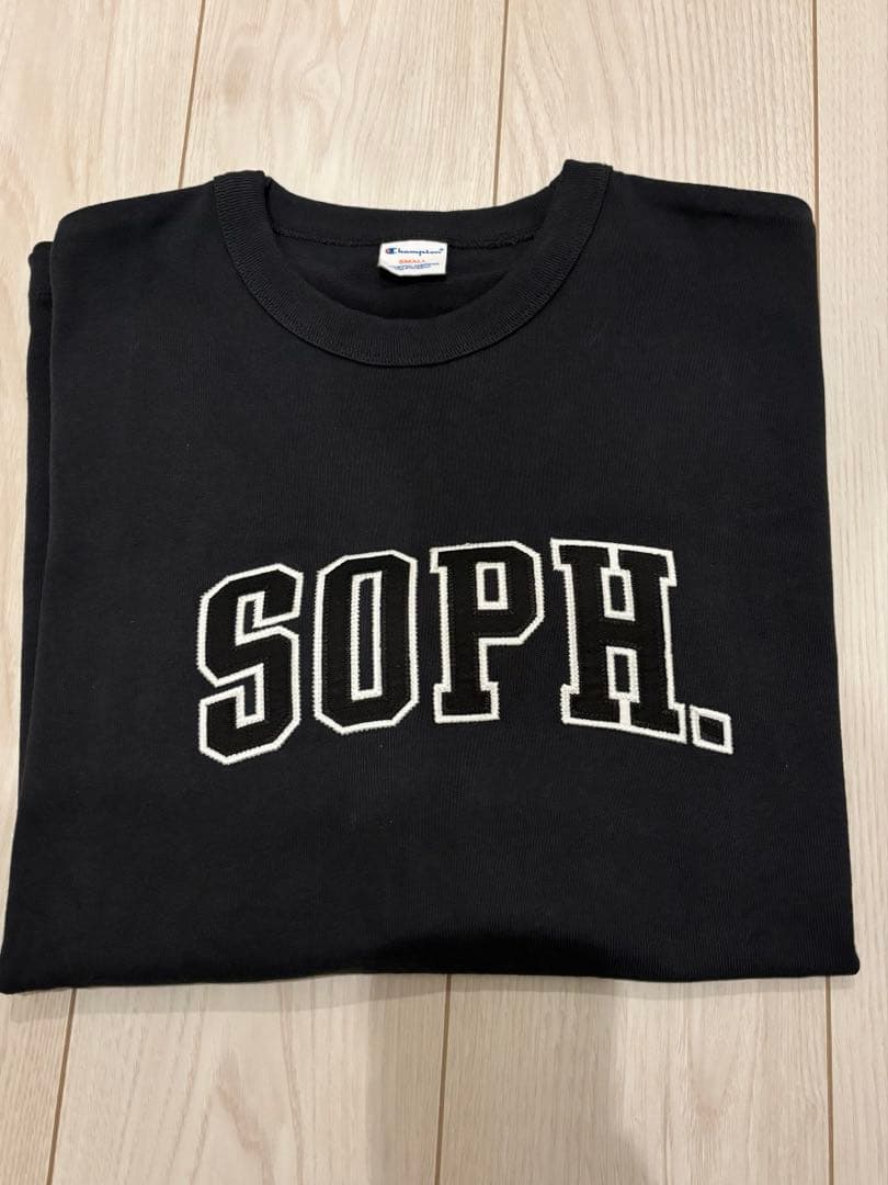 SOPH. Champion CREWNECK TEE ブラック　Sサイズ