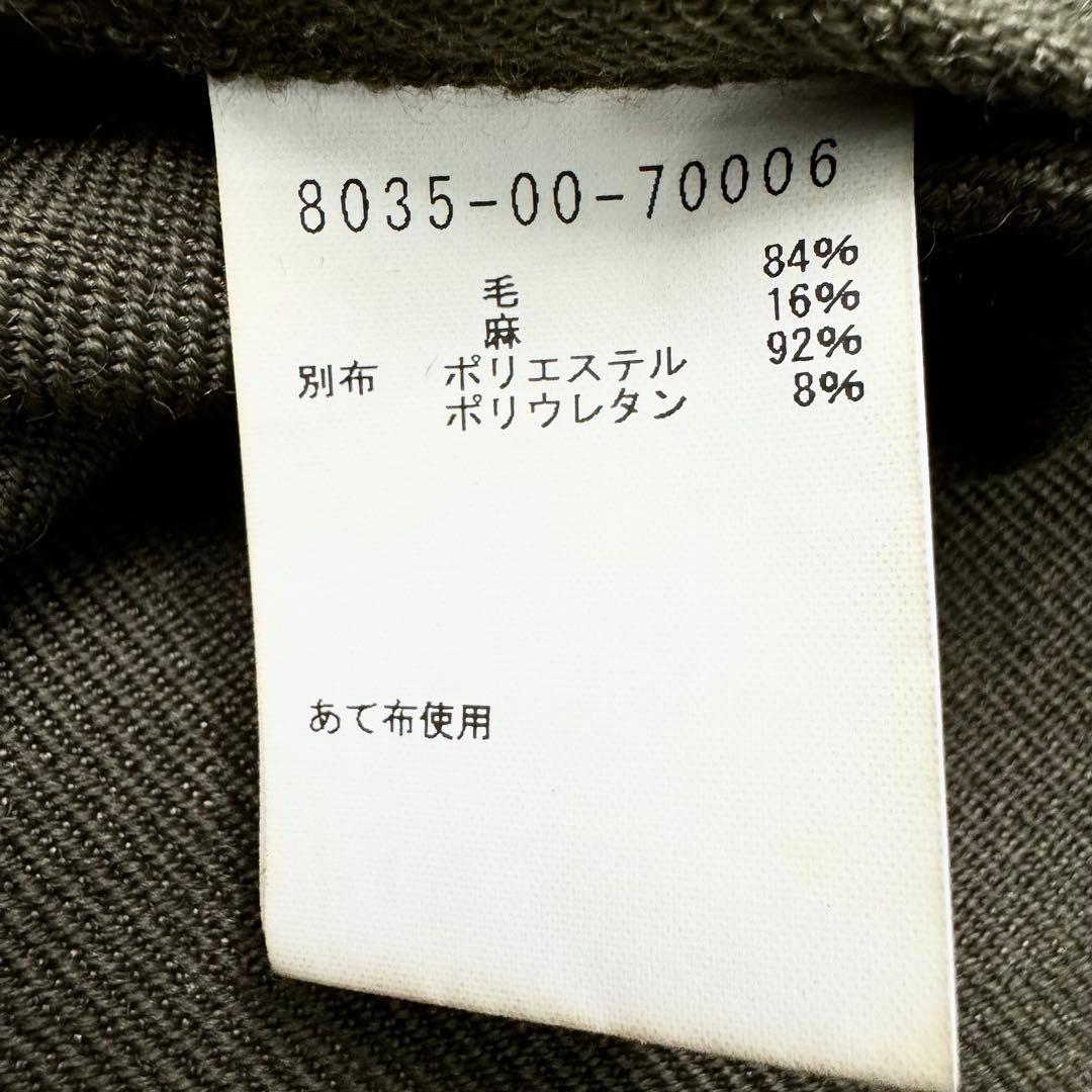 Nigel Cabourn ワークウェアベスト-ウールリネン46 オリーブ