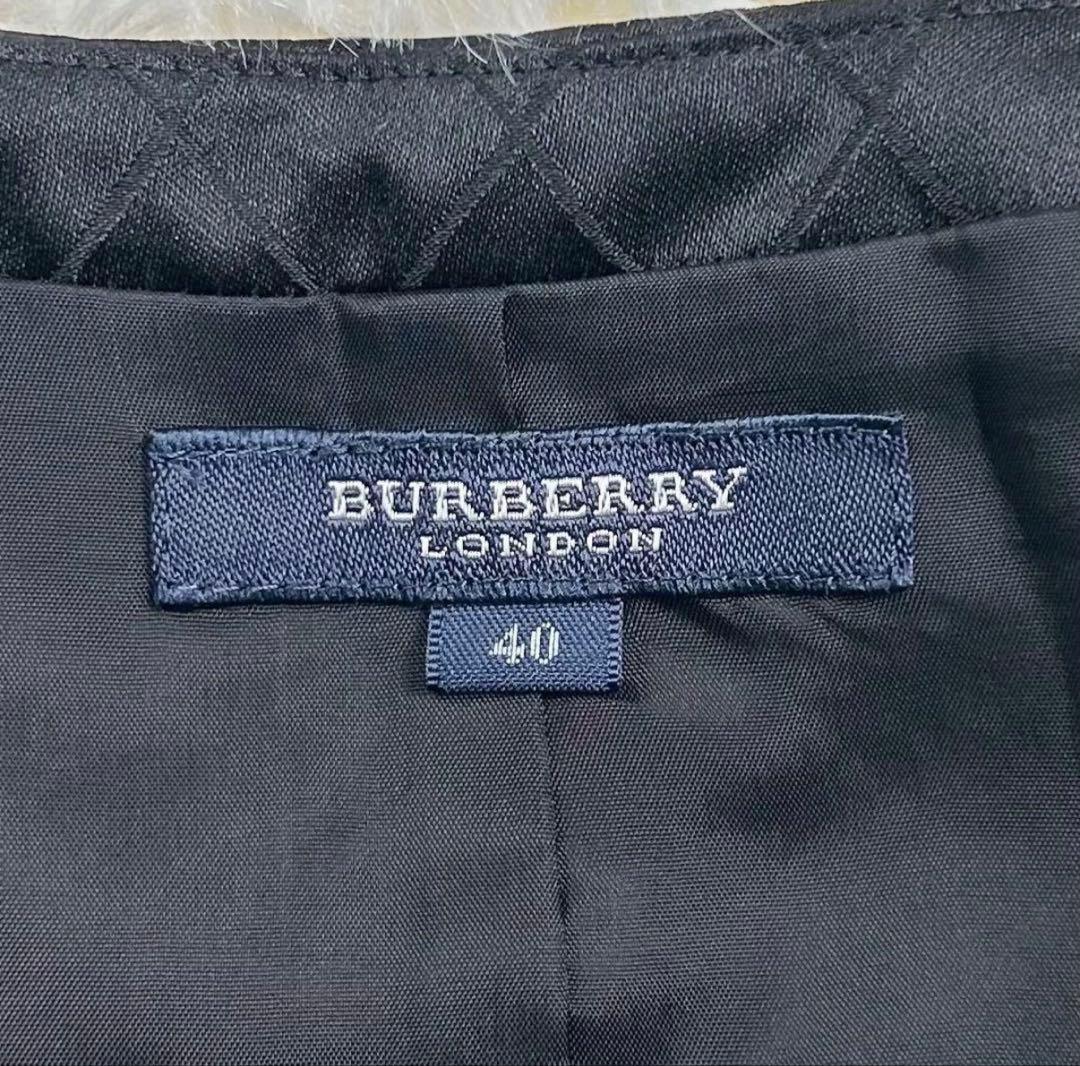 【美品】BURBERRYバーバリーロンドン シルク100%ワンピース サイズ40