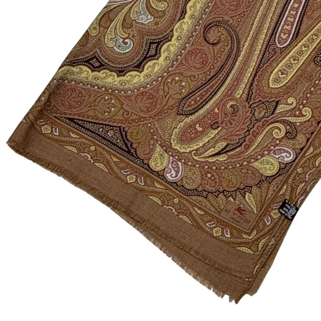 美品✨ETRO エトロ シルク混 ペイズリー イタリア 大判ストール スカーフ