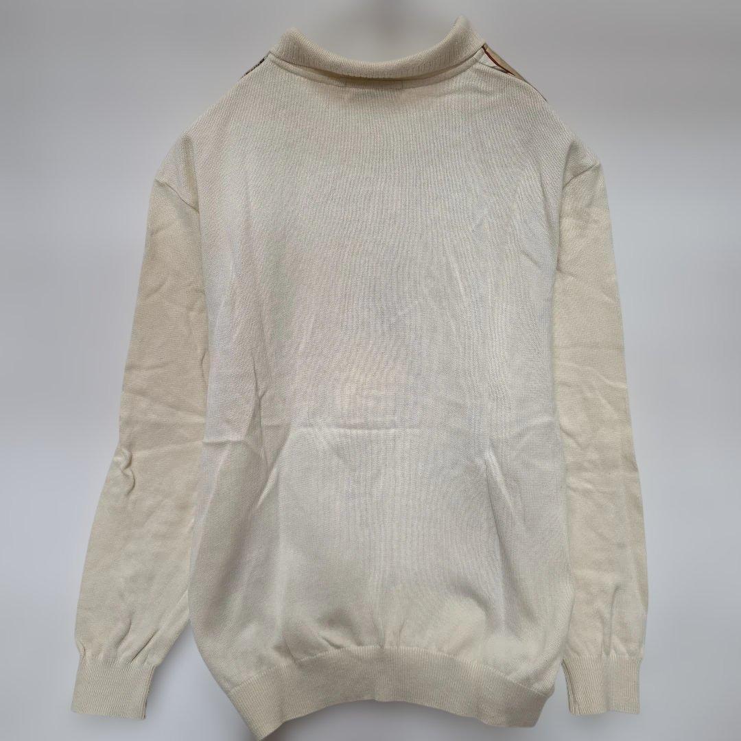 80s ヴィンテージBurberry's 長袖ポロシャツ Lサイズ　y34