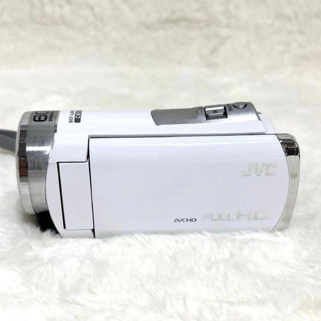 JVC ビデオカメラ　GZ-E750-W カメラ　バッグ付　ホワイト　稼動品