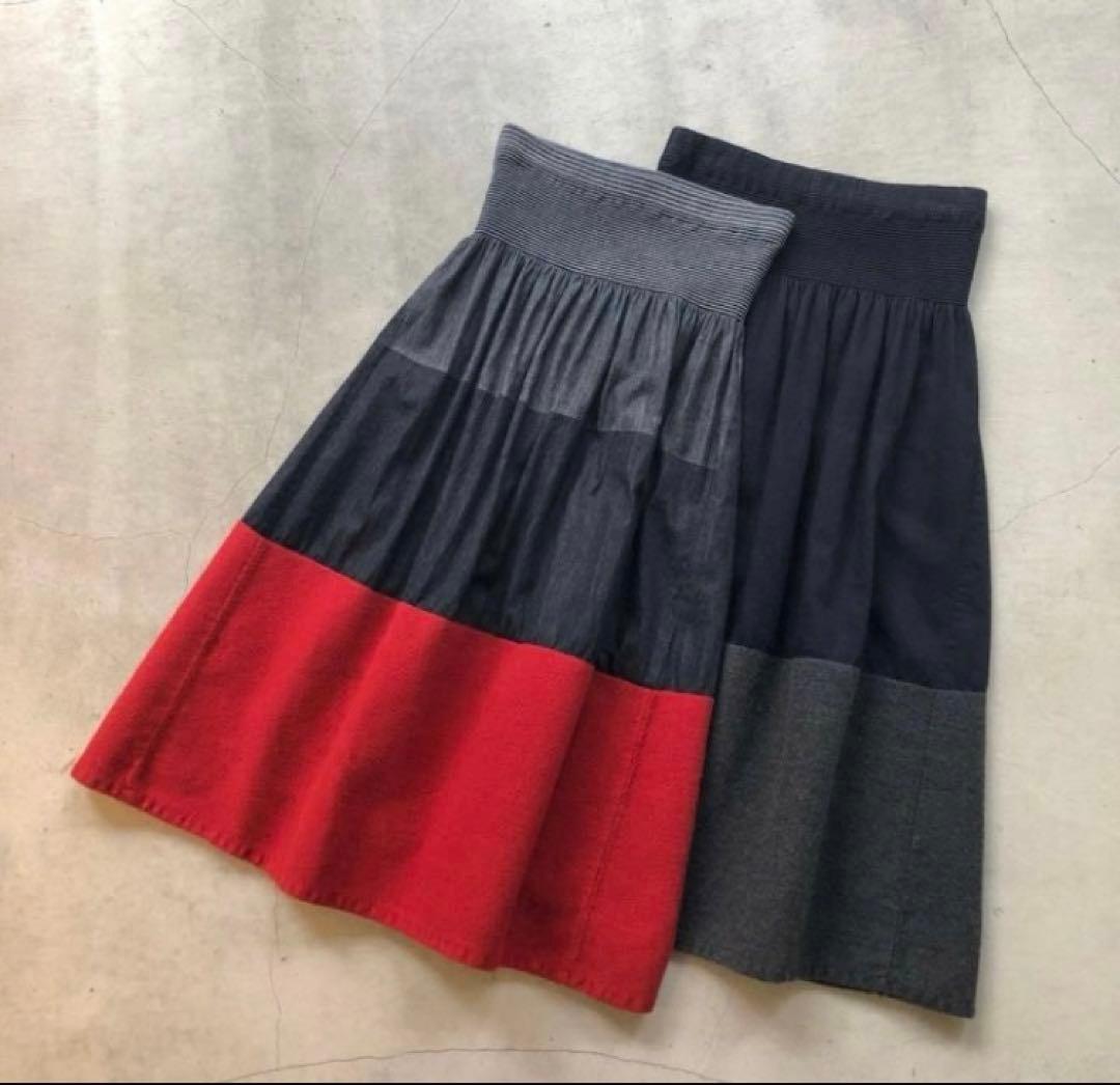 【美品】plantation bizenパーツストレッチ　スカート