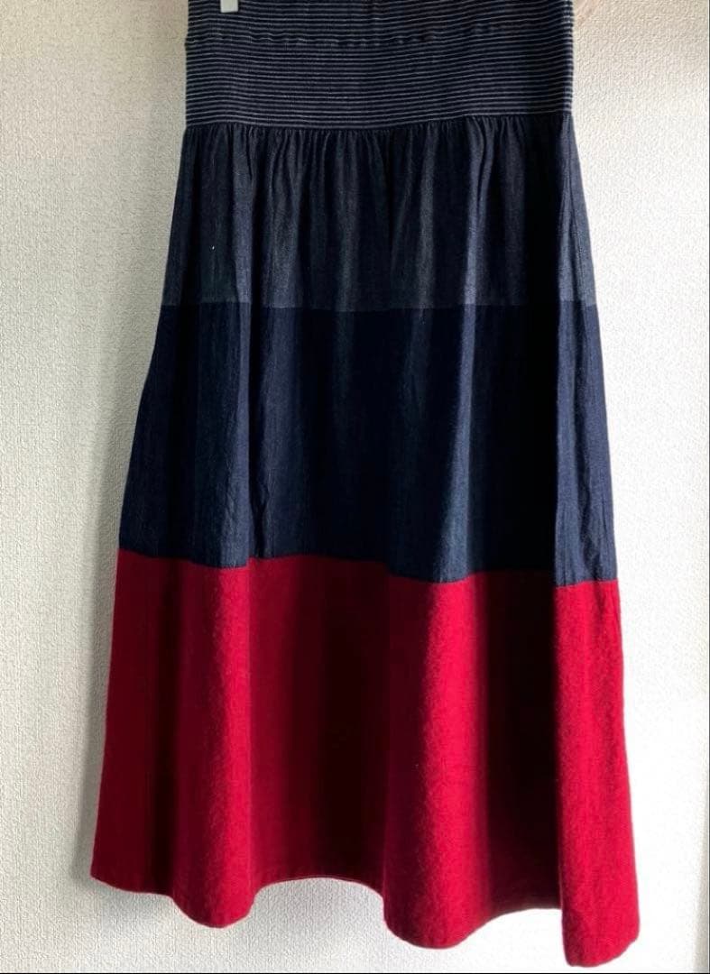 【美品】plantation bizenパーツストレッチ　スカート