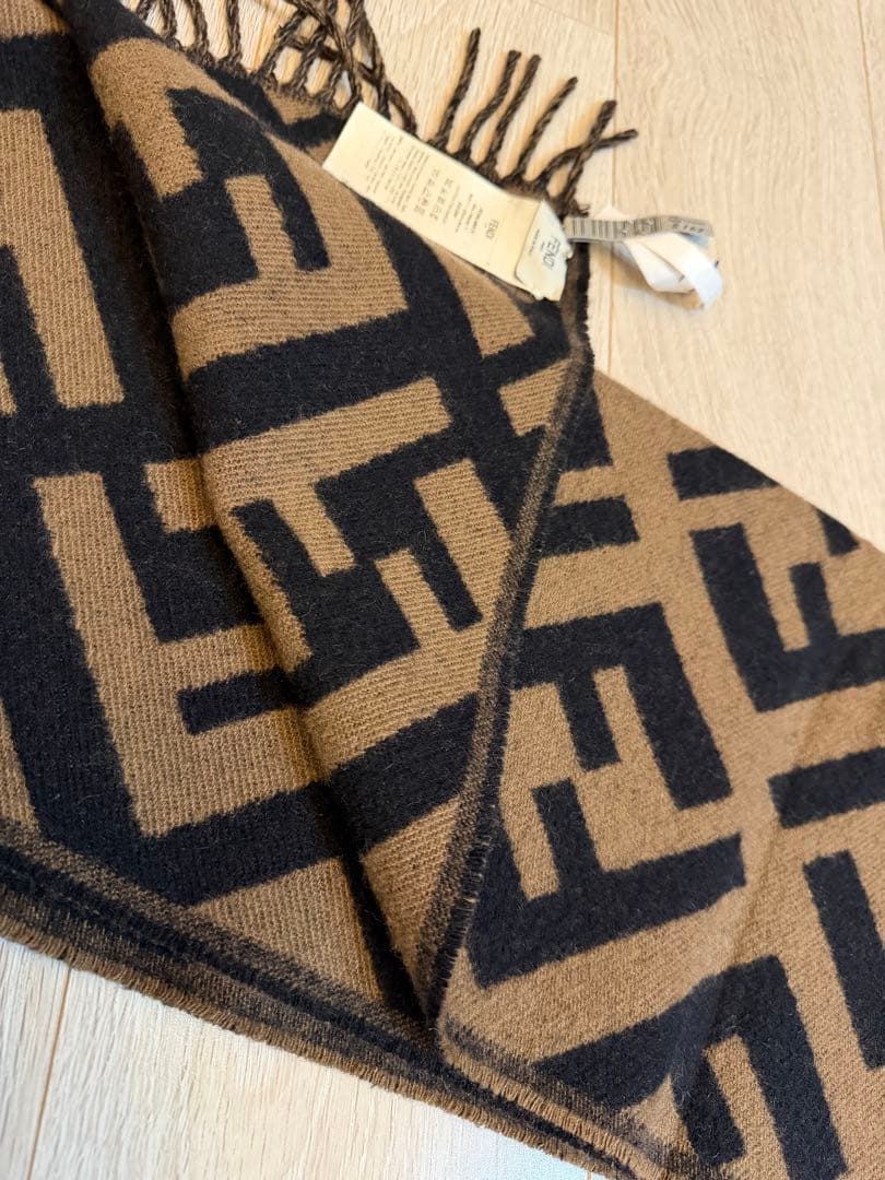 FENDI FFロゴ マフラー ブラウン ブラック