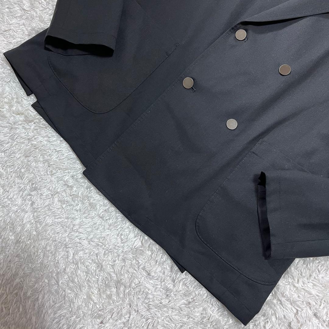 美品/メタル釦/XL✨ユニバーサルランゲージ Wテーラード 黒 春夏洗える