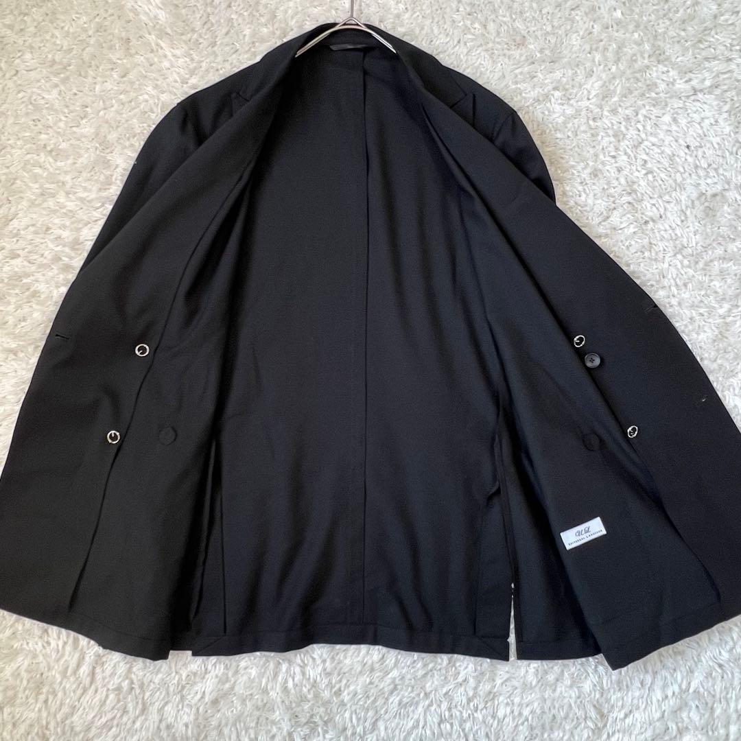 美品/メタル釦/XL✨ユニバーサルランゲージ Wテーラード 黒 春夏洗える