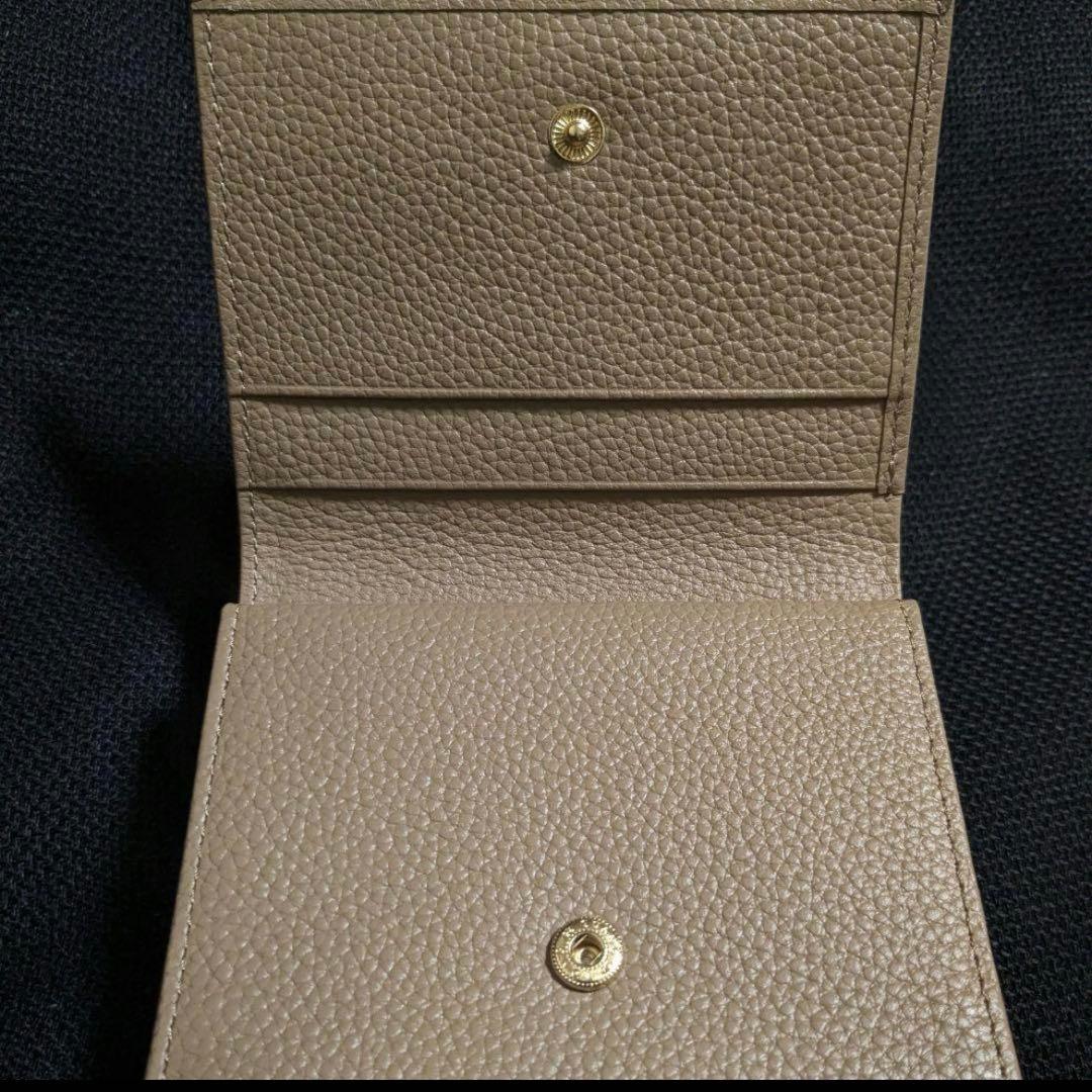 【新品未使用】皇居 財布 がま口 モカブラウン カフェオレ 二つ折り財布