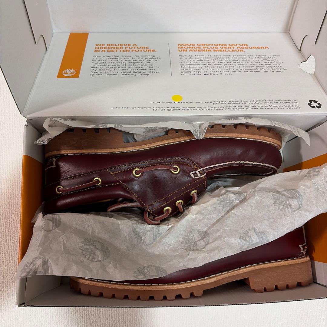 靴 Timberland 3 eye US 10 BURGUNDY 28cm