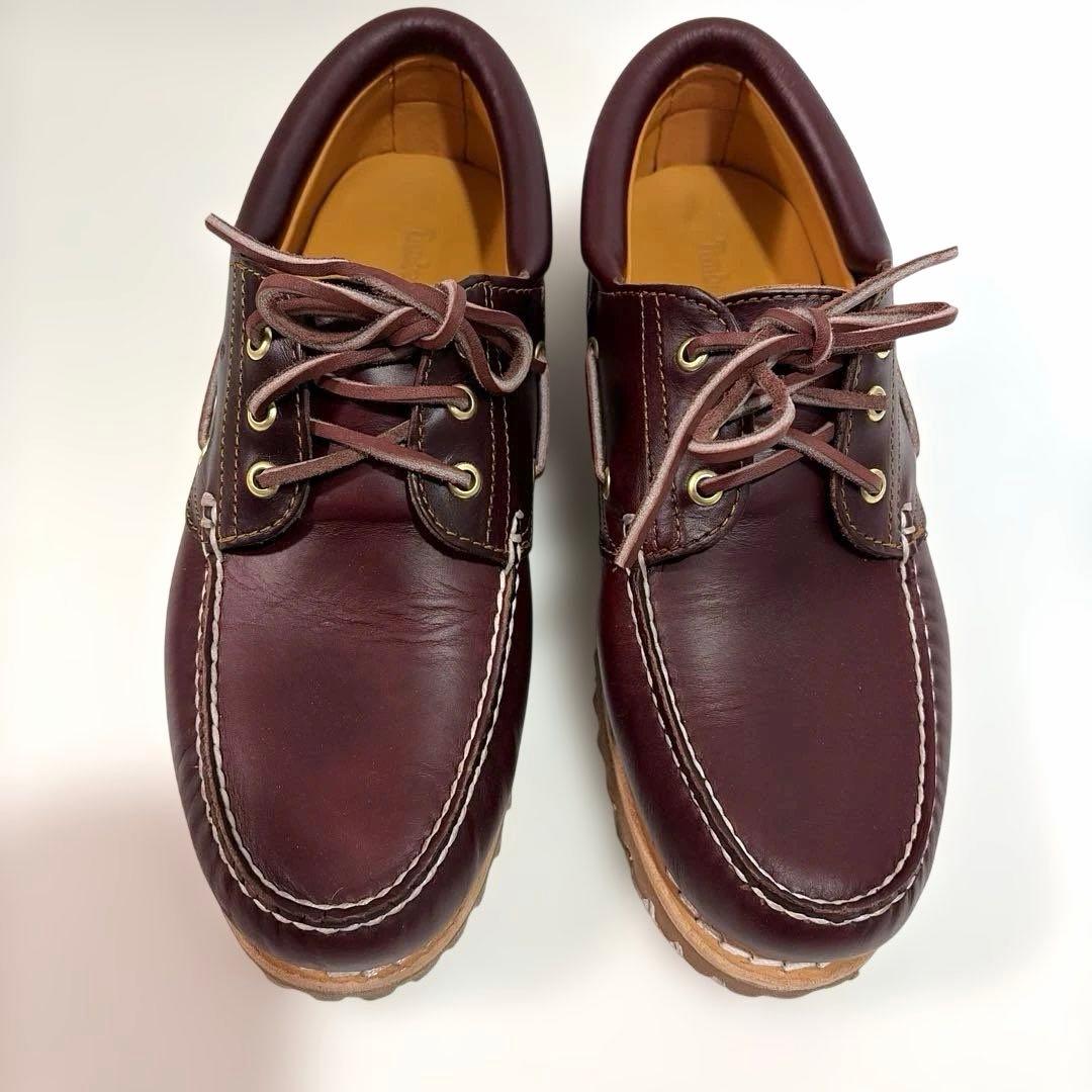 靴 Timberland 3 eye US 10 BURGUNDY 28cm
