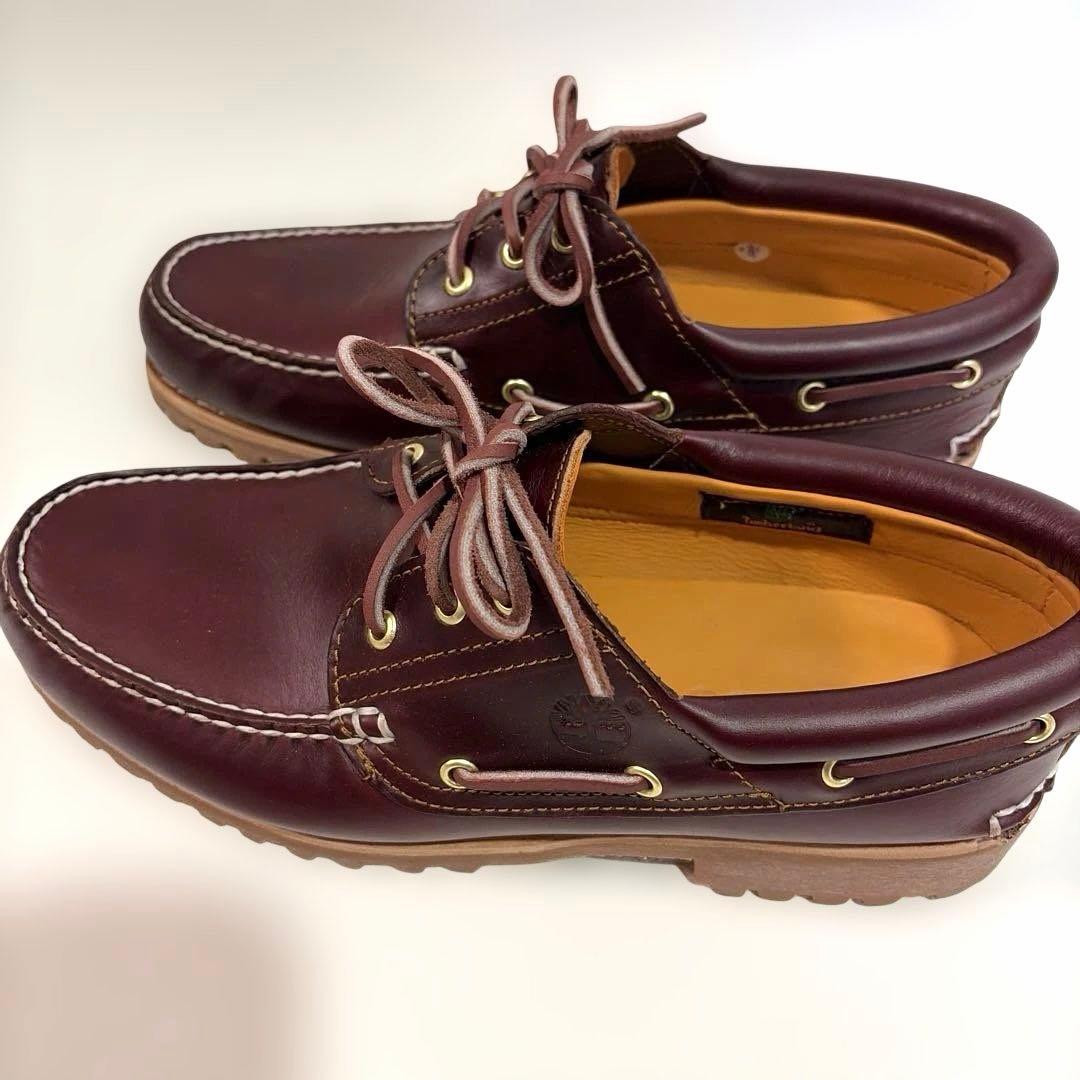 靴 Timberland 3 eye US 10 BURGUNDY 28cm