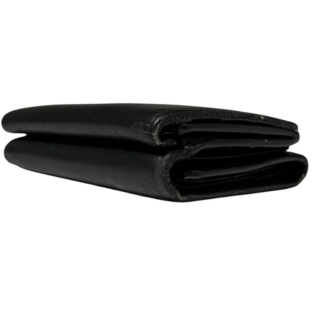 美品　BALENCIAGA バレンシアガ 三つ折り財布 財布 レザー 黒