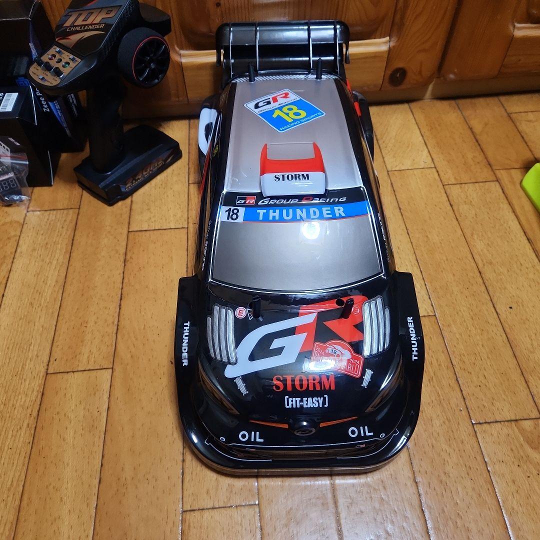 タミヤ ドリフト ラジコン フルセット　TT01　　黒ラリー　ボディ　tt02②