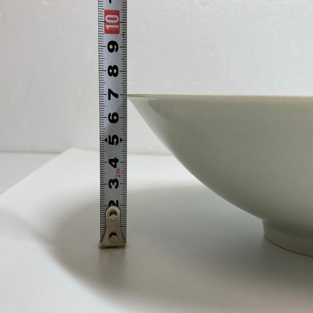 中国美術 青自磁陰刻文碗 口径20.5cm 東岩7-0903① タニト