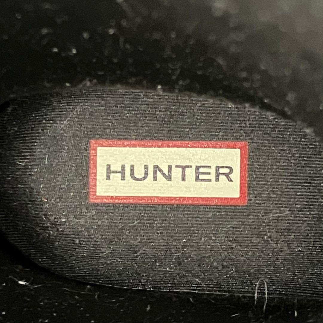 【新品級】HUNTERリファインドトールスタッズバックブーツ　長靴　黒　23cm