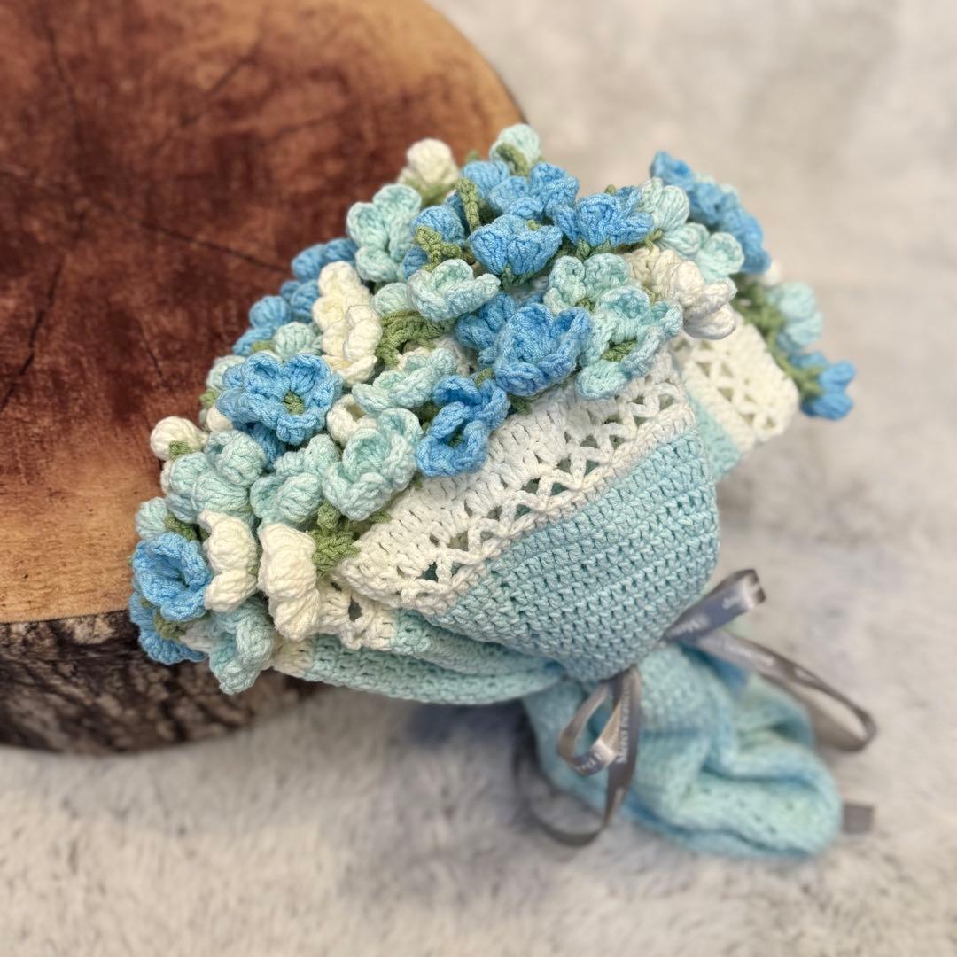 花束ブランケット ブーケブランケット 枯れない花束 ハンドメイド かぎ針編み
