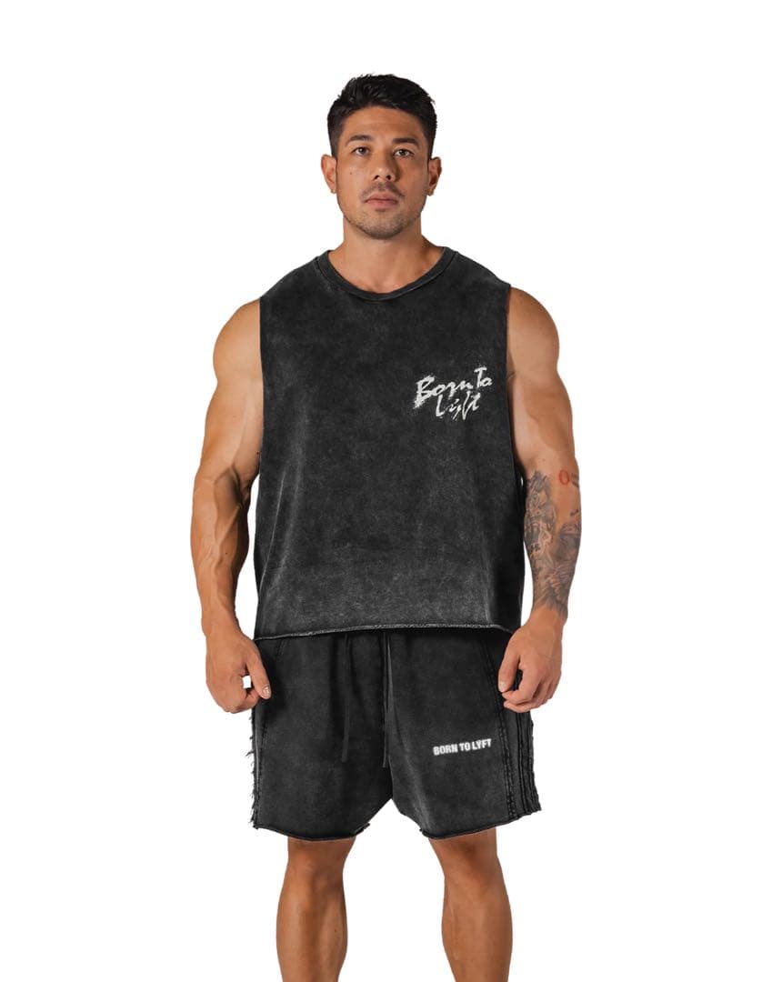 【新品】L LOGO BOX TANKTOPノースリーブ　ブラック