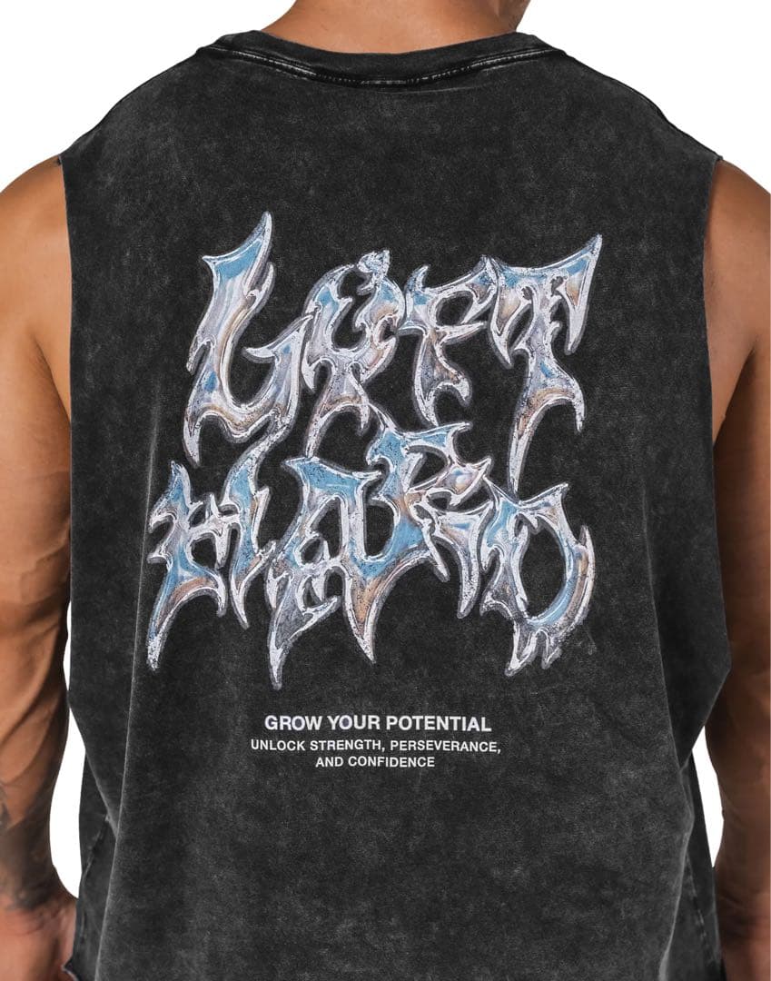 【新品】L LOGO BOX TANKTOPノースリーブ　ブラック