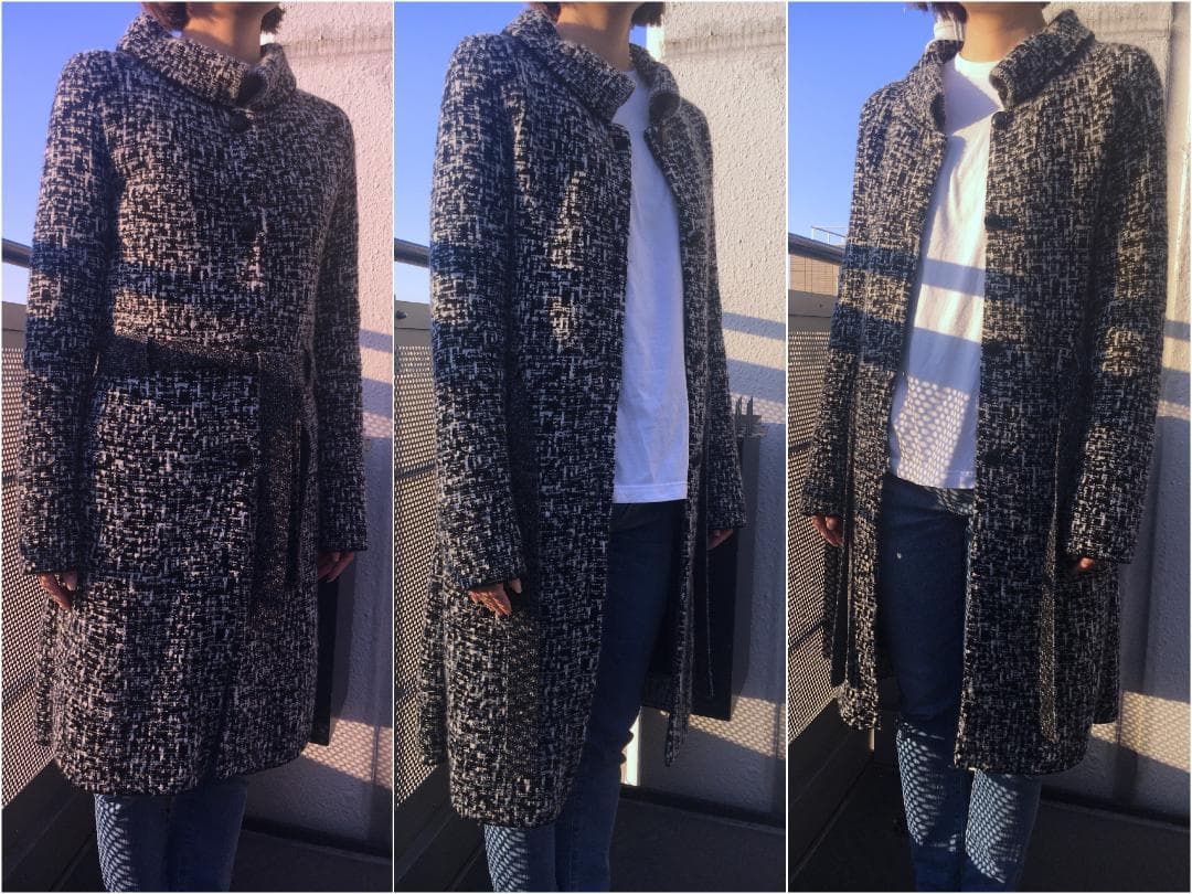 ◆クリスチャン ディオール◆Dior◆ツイードニットコート アルパカ混
