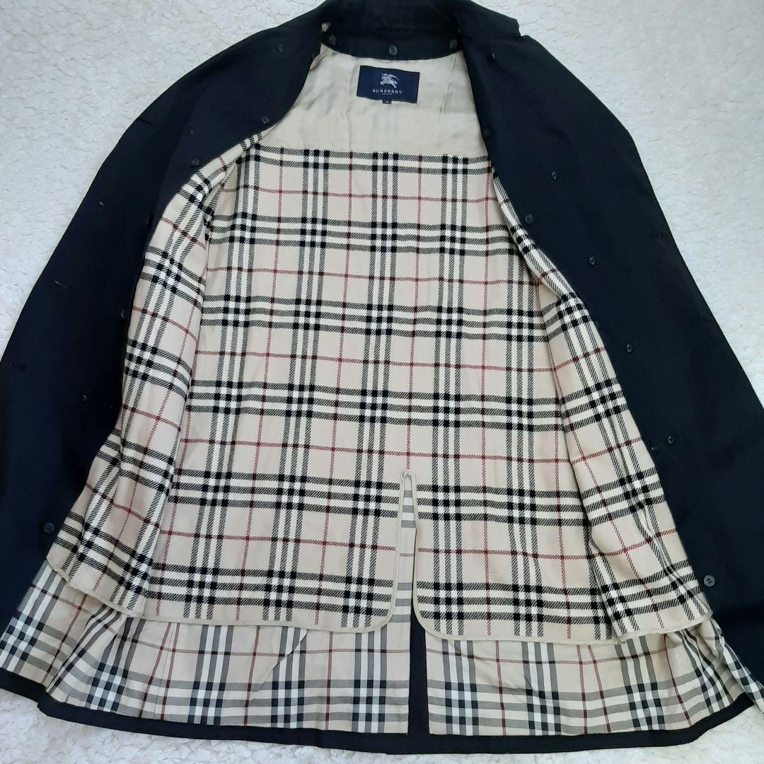 バーバリーロンドン トレンチコート ノバチェック ブラック ライナー　42 XL