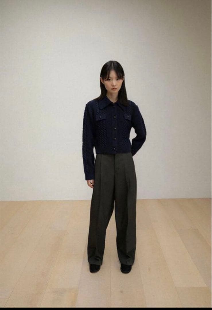 トップス ohotoro cable pocket cardigan