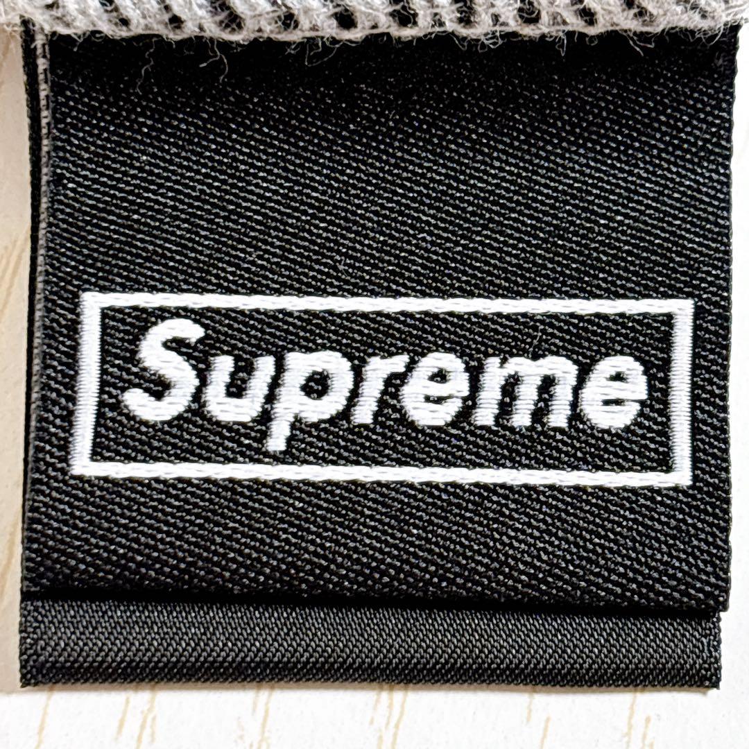 Supreme NEW ERA ニット帽　ビーニー　Sロゴ グレー　灰色