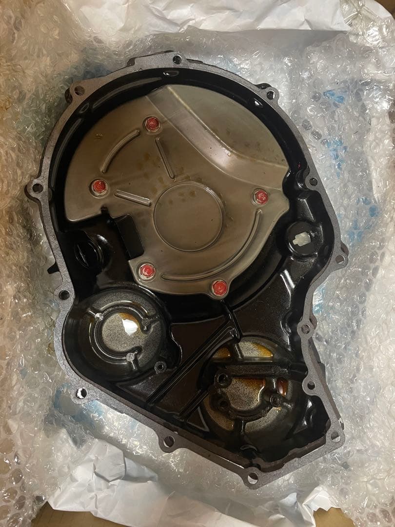 ZRX1100 1200エンジンクラッチカバー ブラック 金属製 ボルト付き