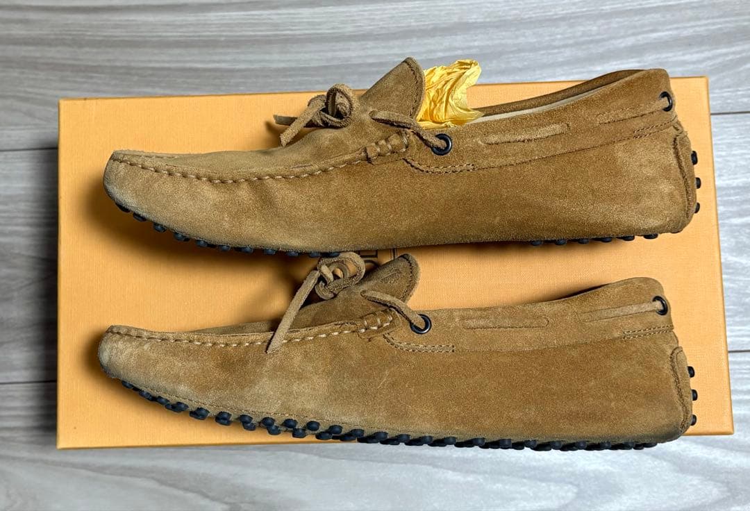 【美品】TOD’S レザーローファー EU7.5/26.5cm イタリア製正規品