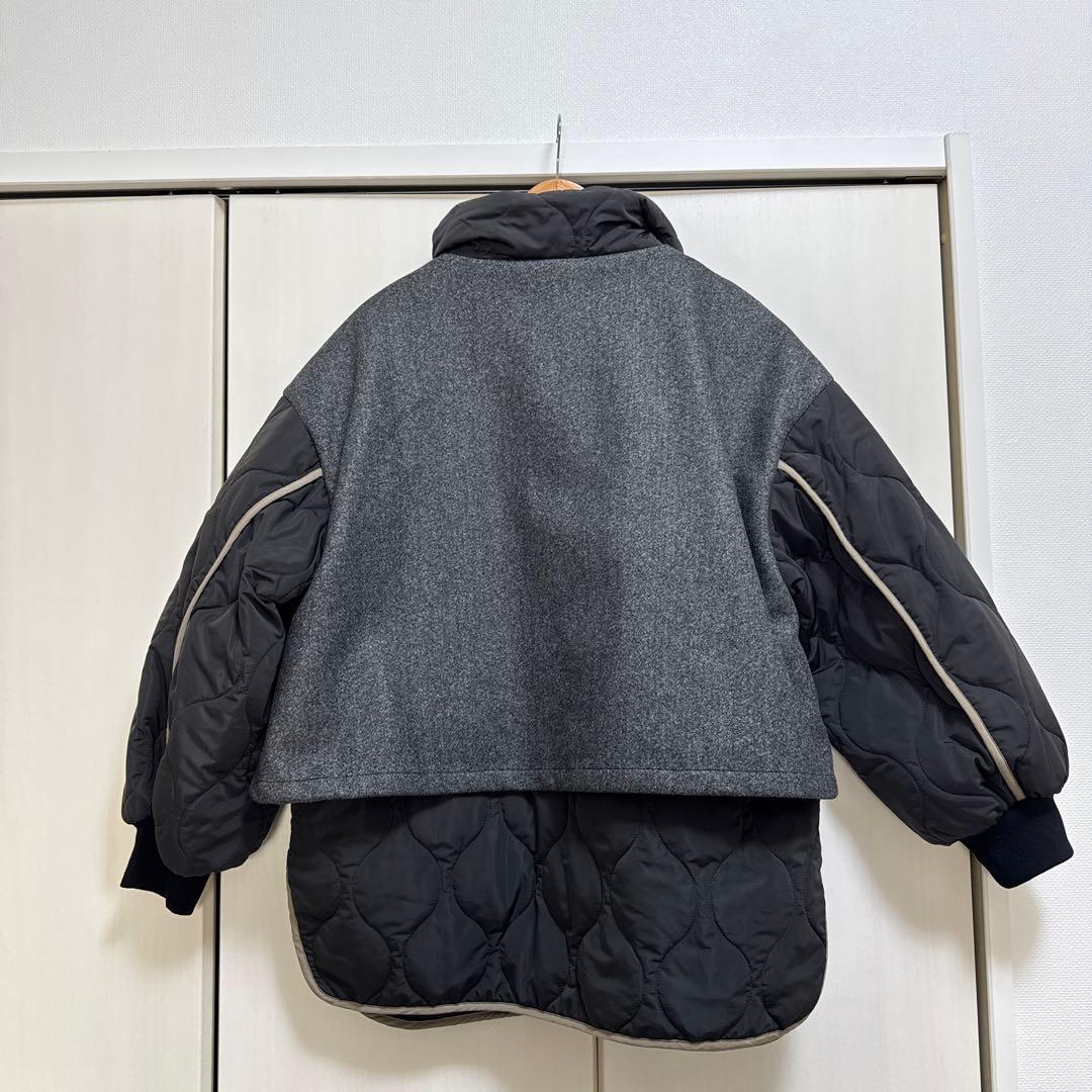 【美品】OSMOSIS オズモーシス　ロフ　キルティングレイヤードショートコート