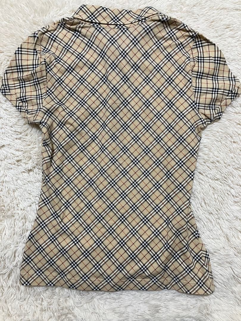 BURBERRY バーバリーブルーレーベル　ノバチェック ポロシャツ 38 M