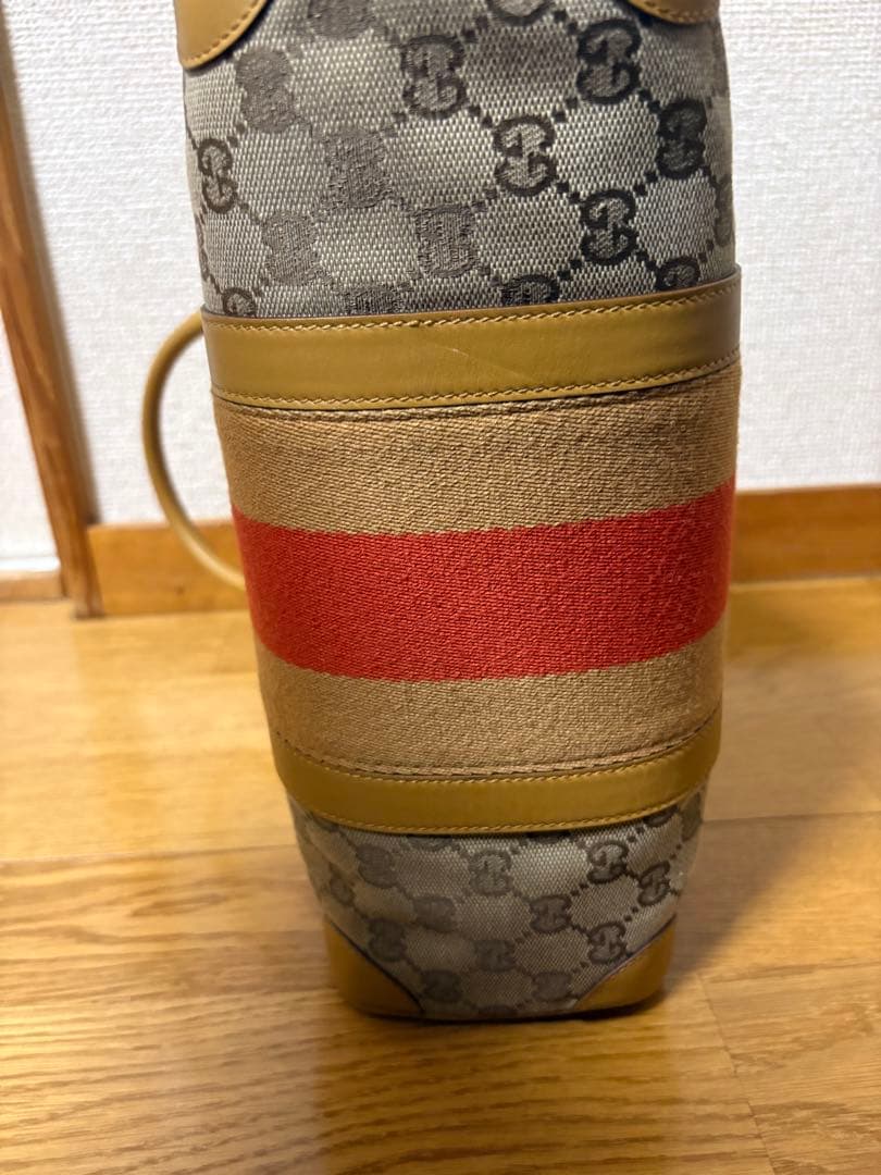 GUCCI ハンドバッグ ミニボストンバッグ　ベージュ/オレンジ