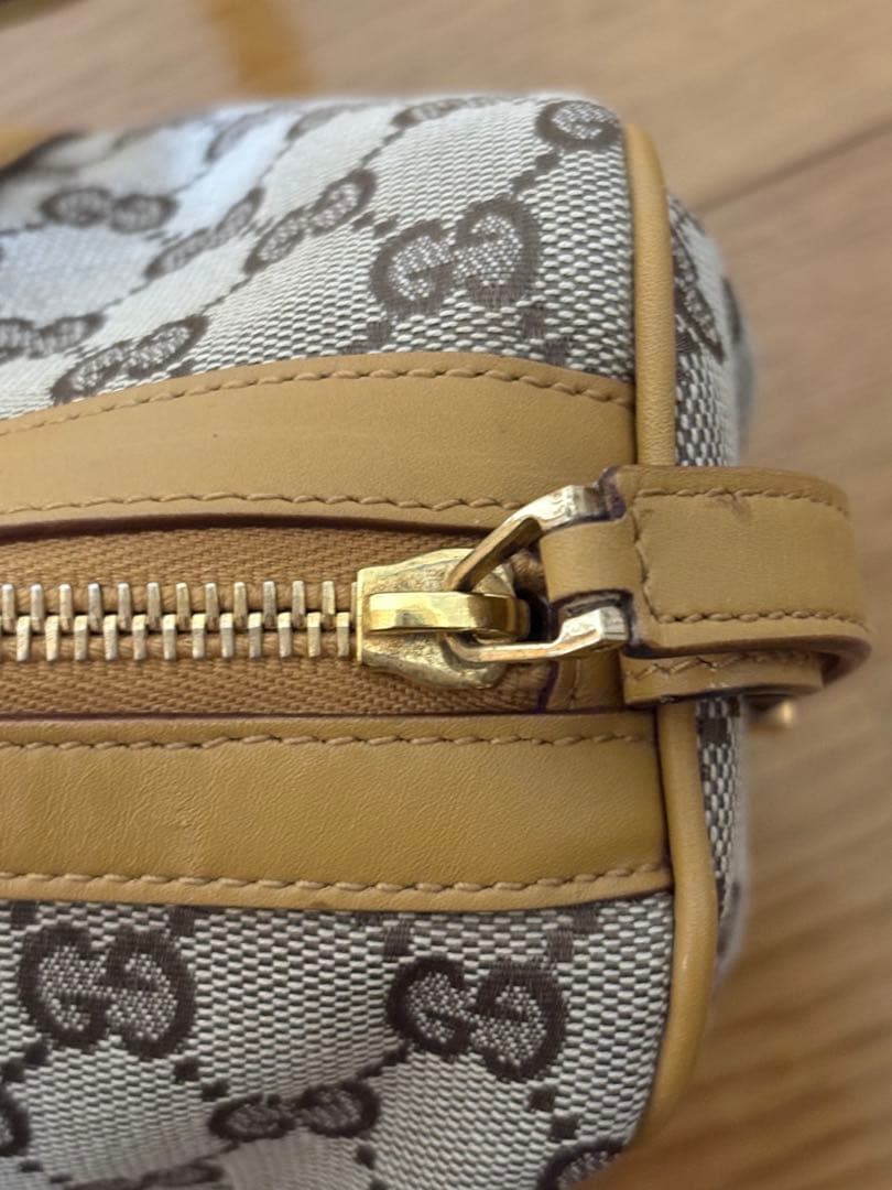 GUCCI ハンドバッグ ミニボストンバッグ　ベージュ/オレンジ