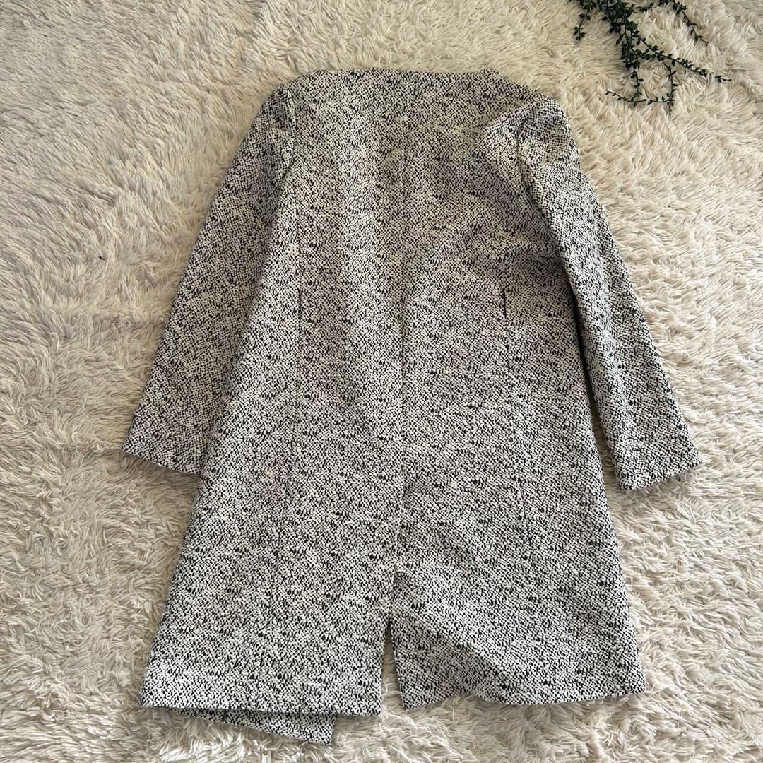 現行タグ✨セオリー　ツイードノーカラーコート　CREWNECK COAT