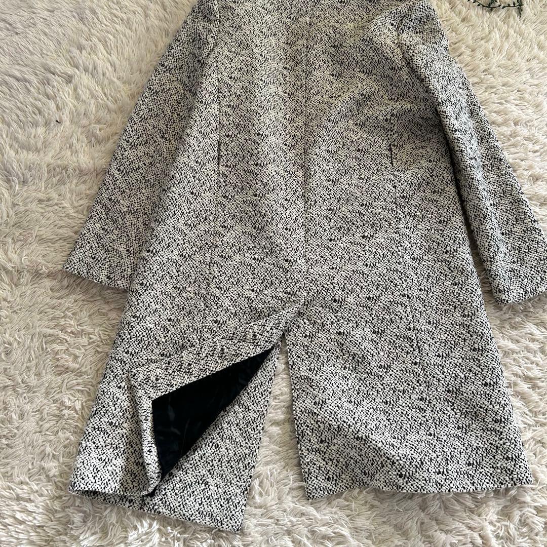 現行タグ✨セオリー　ツイードノーカラーコート　CREWNECK COAT