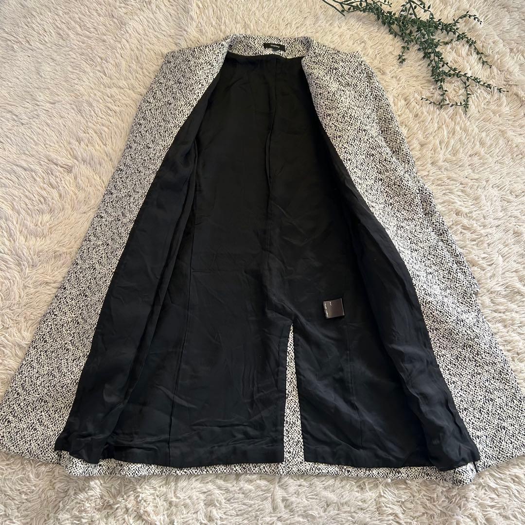 現行タグ✨セオリー　ツイードノーカラーコート　CREWNECK COAT