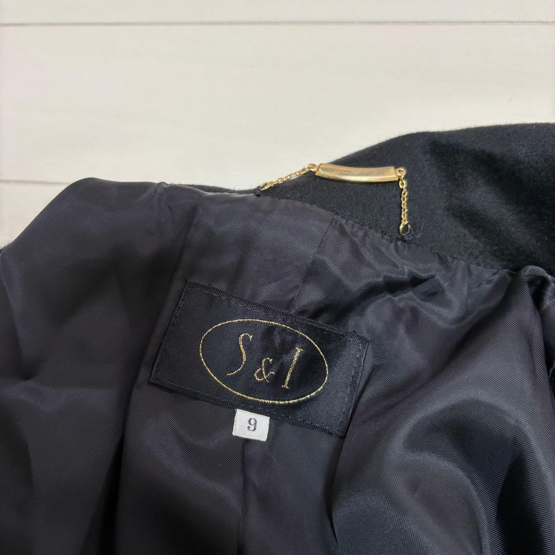 美品　【S&I】　ピュアカシミヤ100% ロングコート　PIACENZA 日本製
