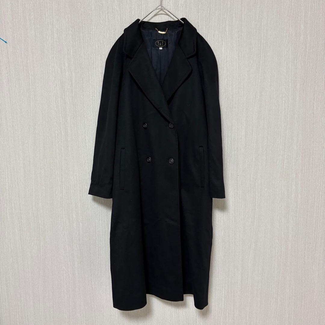 美品　【S&I】　ピュアカシミヤ100% ロングコート　PIACENZA 日本製