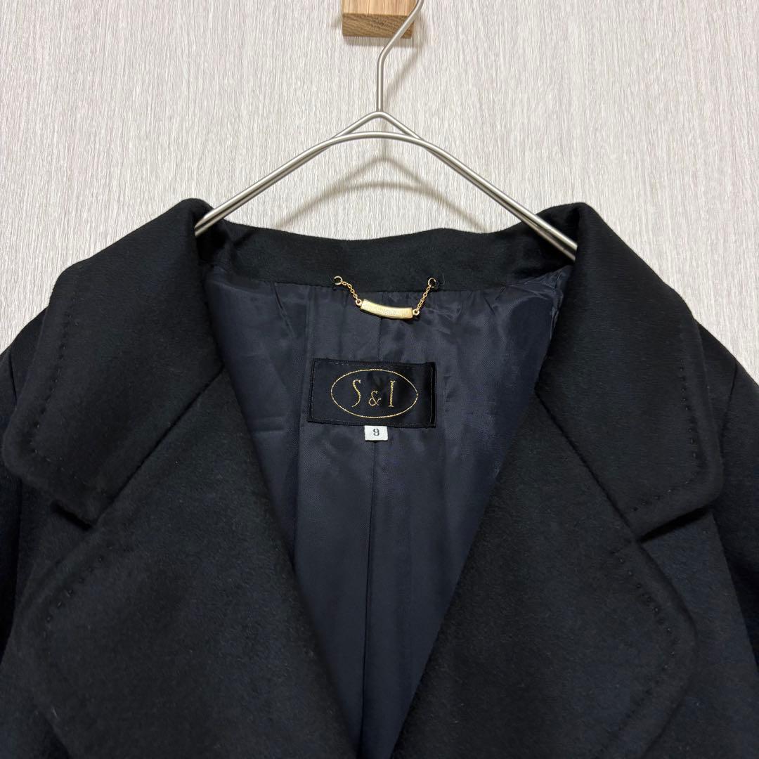 美品　【S&I】　ピュアカシミヤ100% ロングコート　PIACENZA 日本製