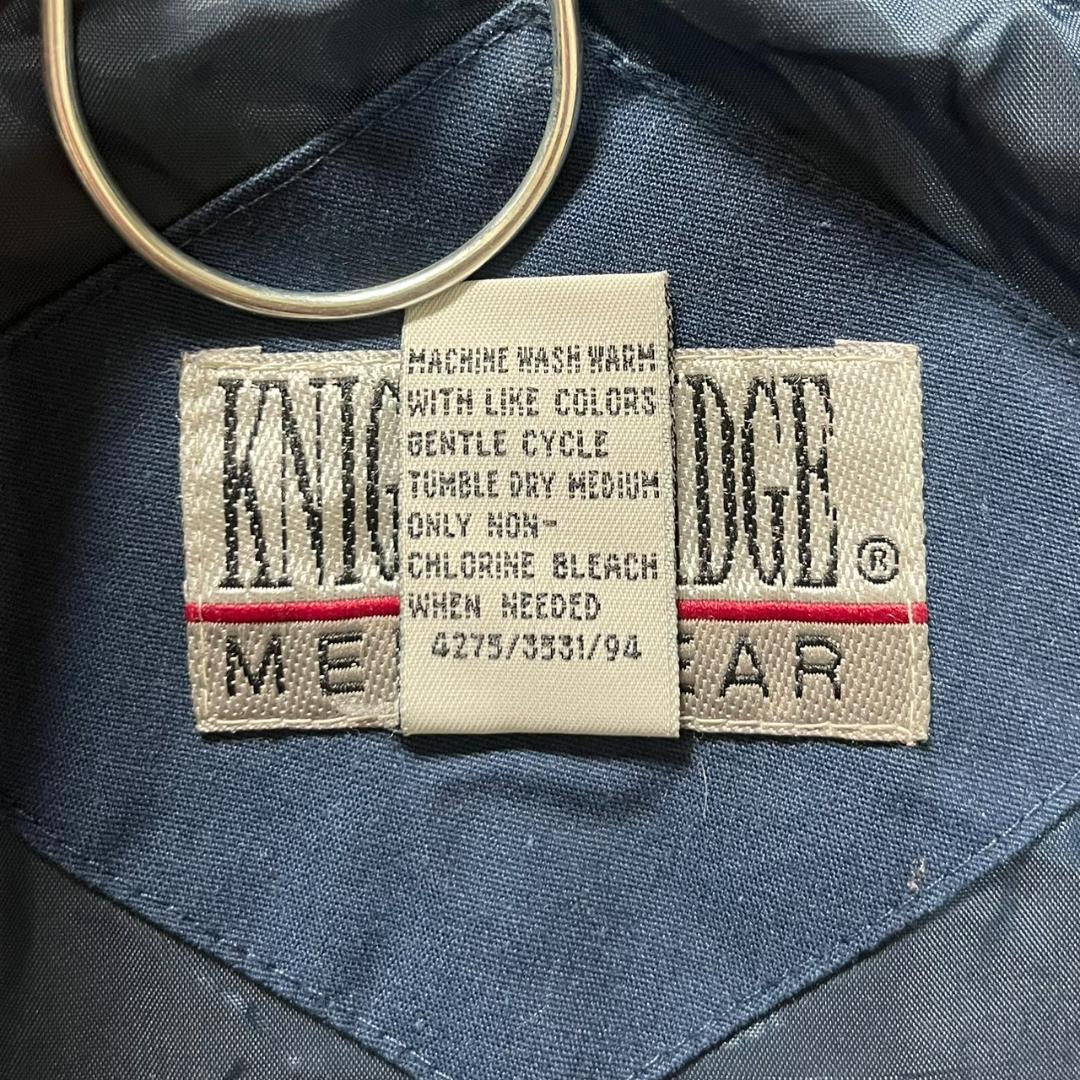 90s KNIGHTSBRIDGE ダービージャケット 古着 ネイビー L