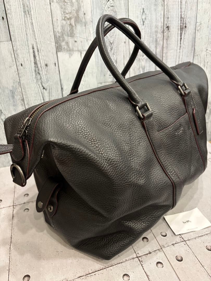● COACH コーチ　ボストンバッグ　レザー　ブラック　黒