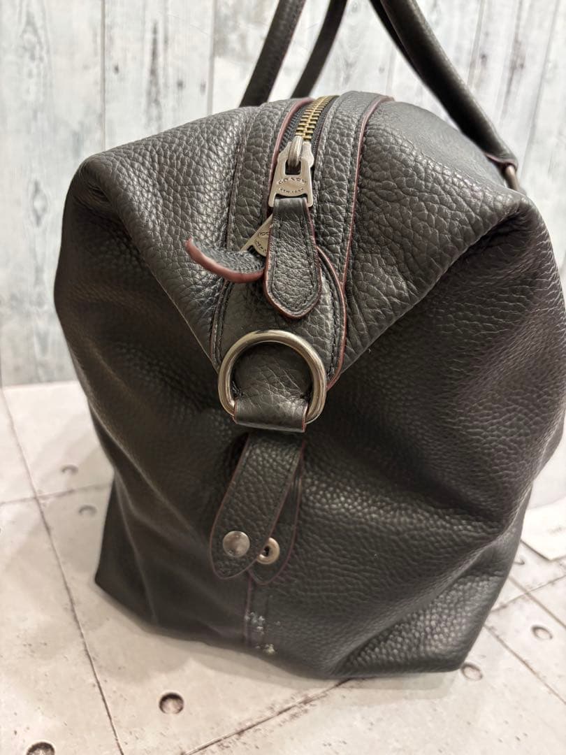 ● COACH コーチ　ボストンバッグ　レザー　ブラック　黒
